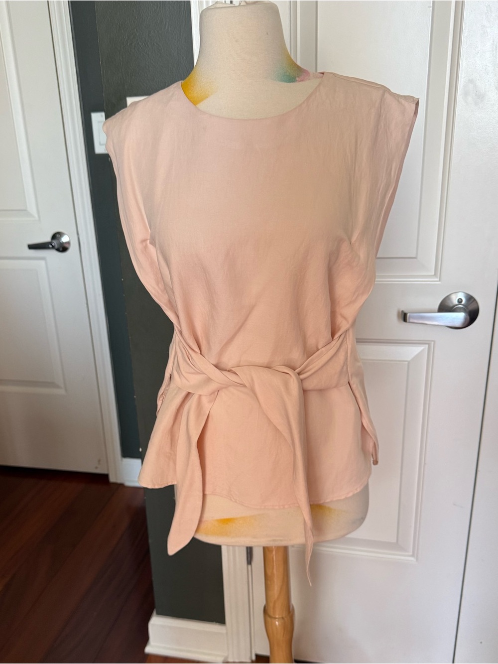 Habitual Women’s Sleeveless Tie-Waist Top - Blush Pink/Peach
